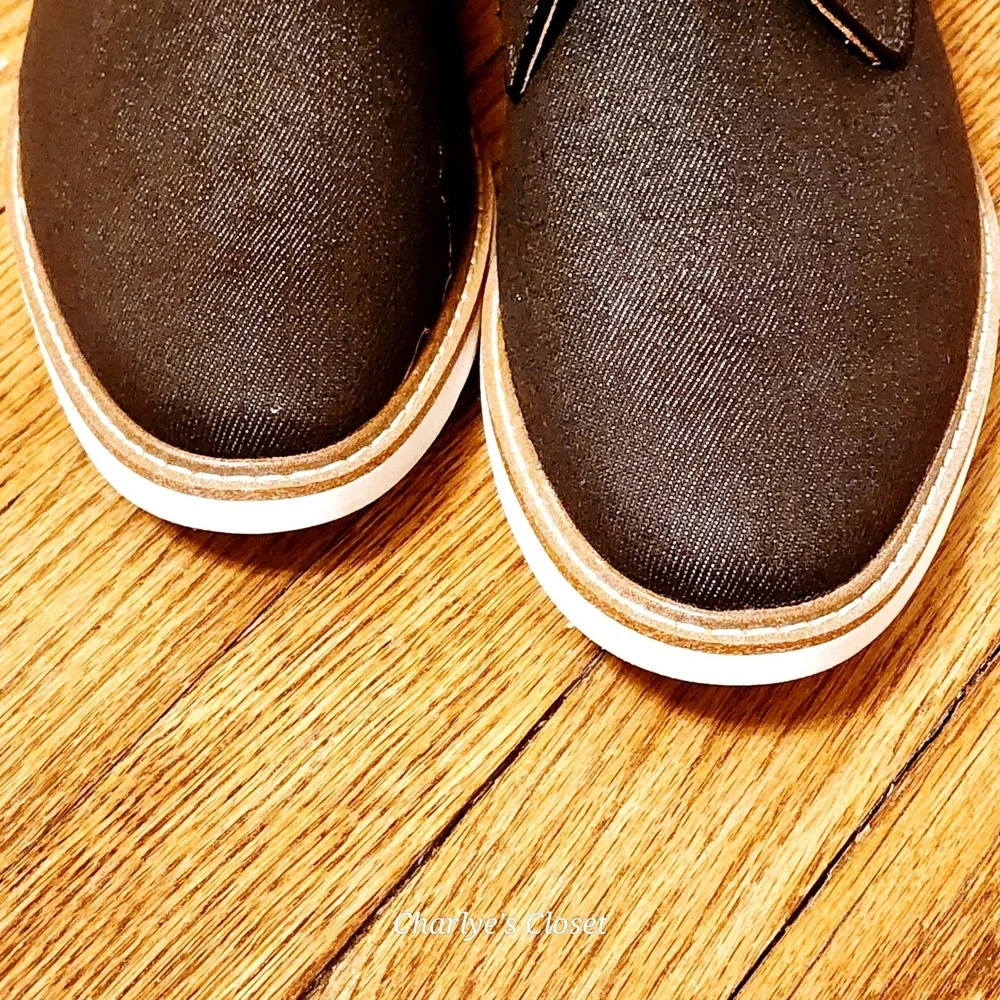 Florsheim Highland Canvas Denim‎ Oxford 7.5M NWOB Blk/Wht 14273-001 Casual Euro